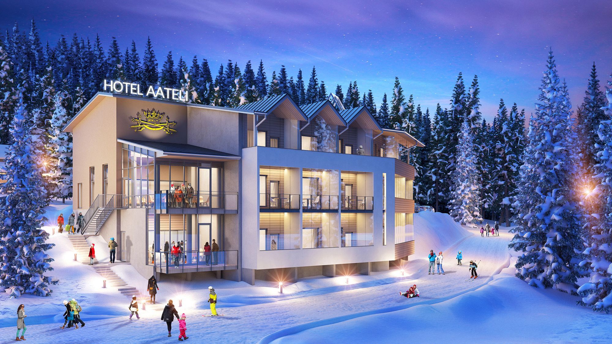Hotel Aateli Hillside Vuokatti Εξωτερικό φωτογραφία